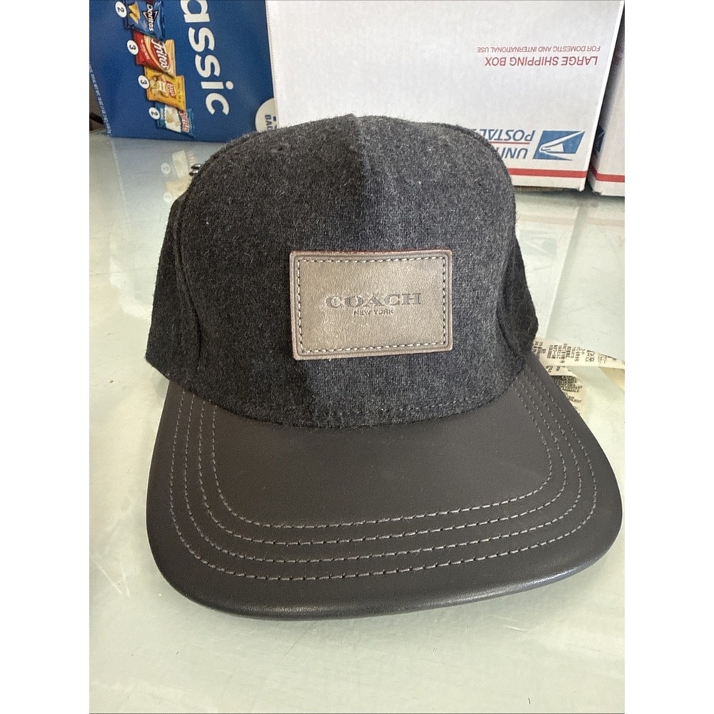 Coach baseball cap Wool Grey Leather